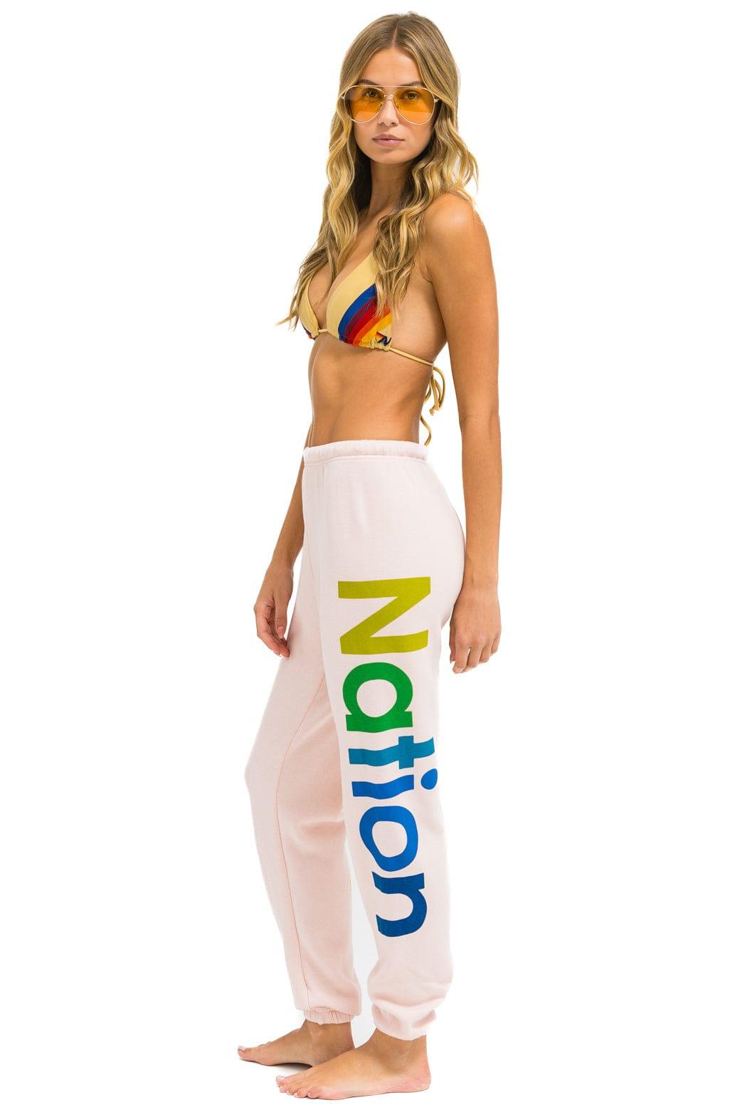 AVIATOR NATION 2 SWEATPANTS - LIGHT PINK Female Product Image