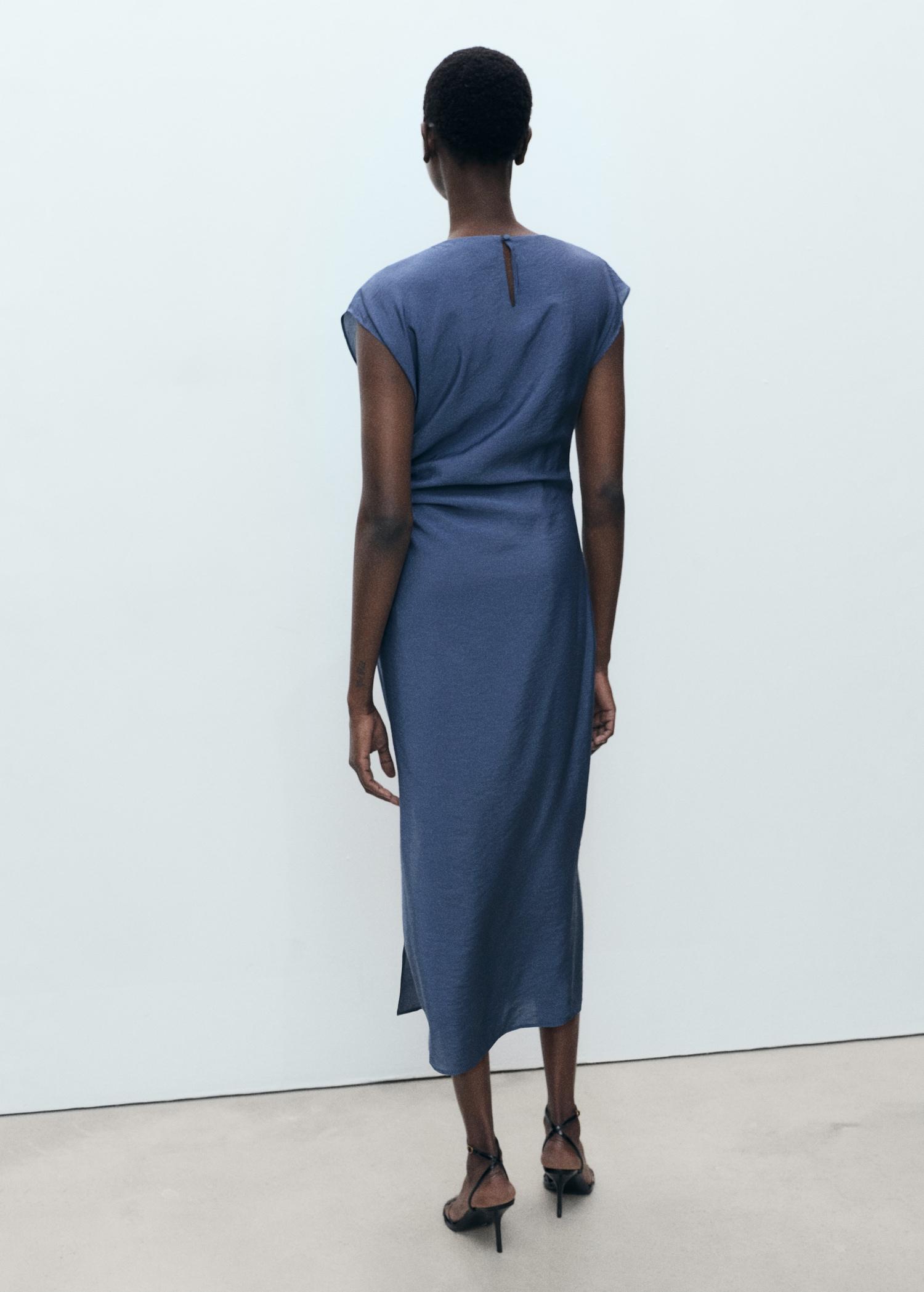 Draped straight dress - Women | MANGO USA Product Image