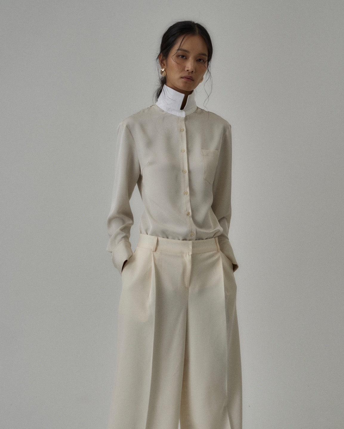 Sanders Button Up in Cream Product Image