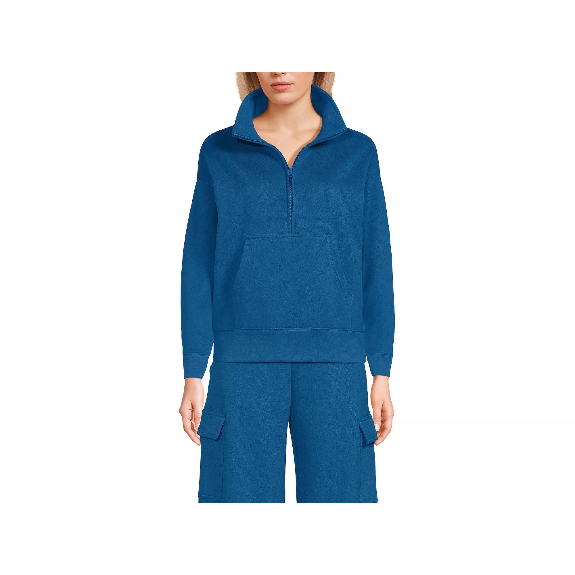 Women's Lands' End Modern Fit Half-Zip Sweatshirt,  Product Image