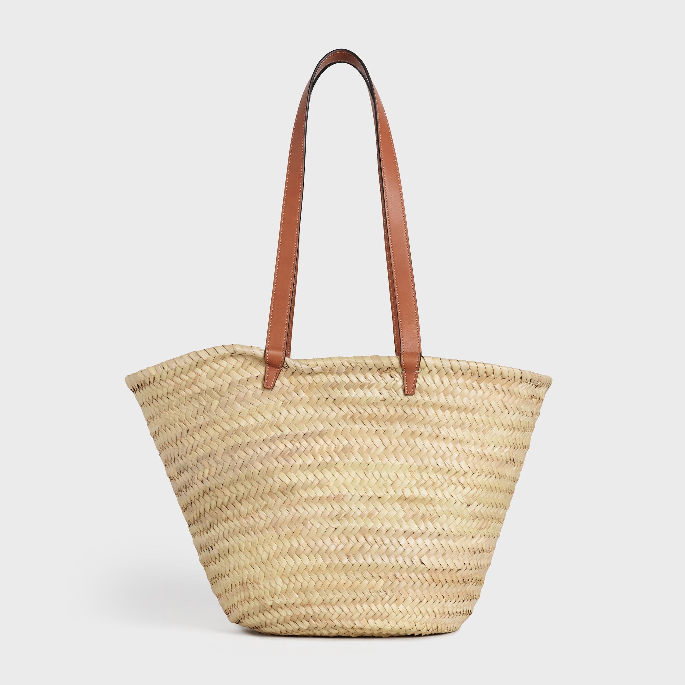 MEDIUM CELINE CLASSIC PANIER IN palm leaves and Calfskin Product Image