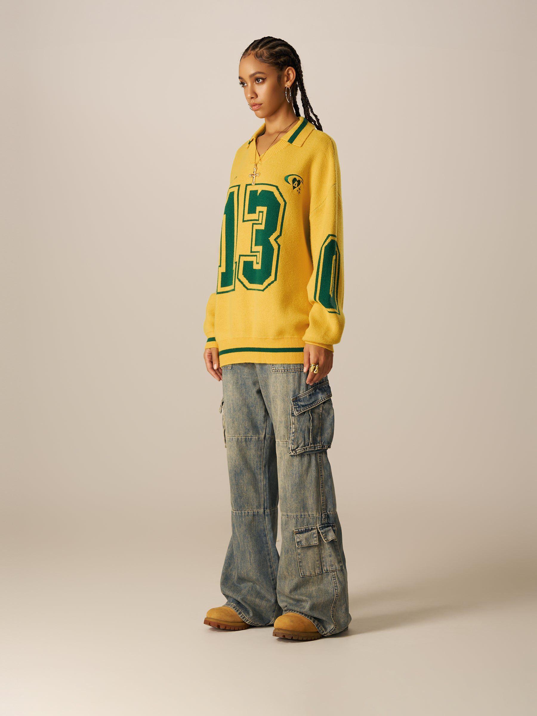 Aelfric Eden Number Graphic Polo Sweater Product Image