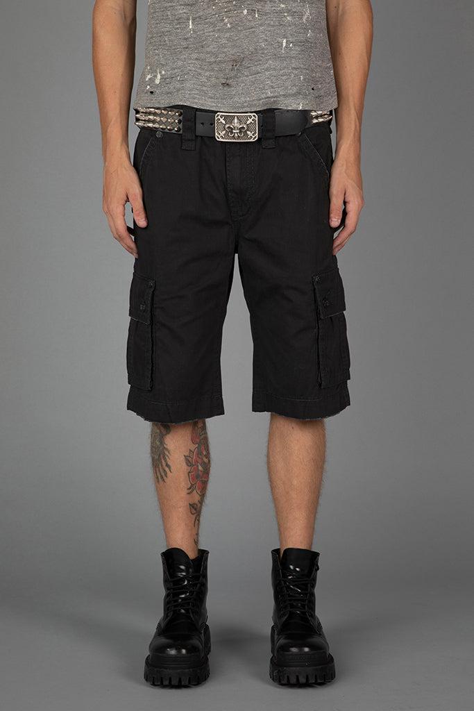 Black Cargo Shorts Male Product Image