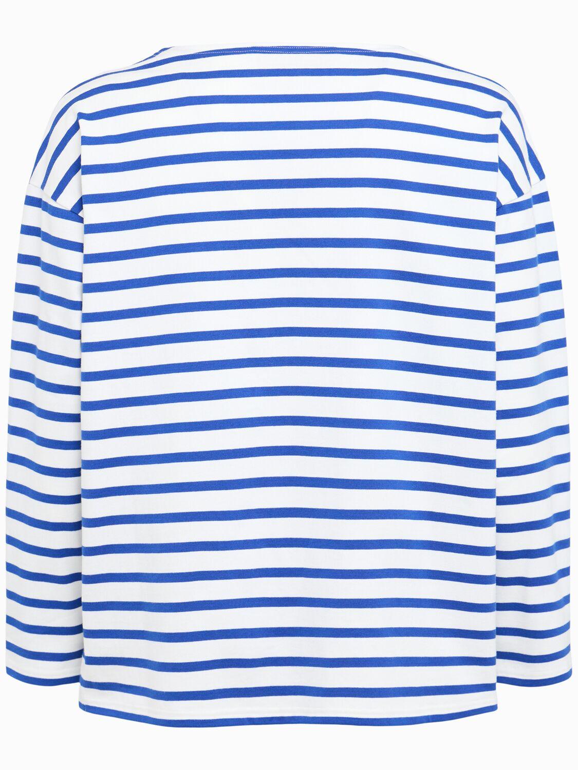 VALENTINO Garavani Men Embroidered Cotton T-shirt In Stripped Product Image