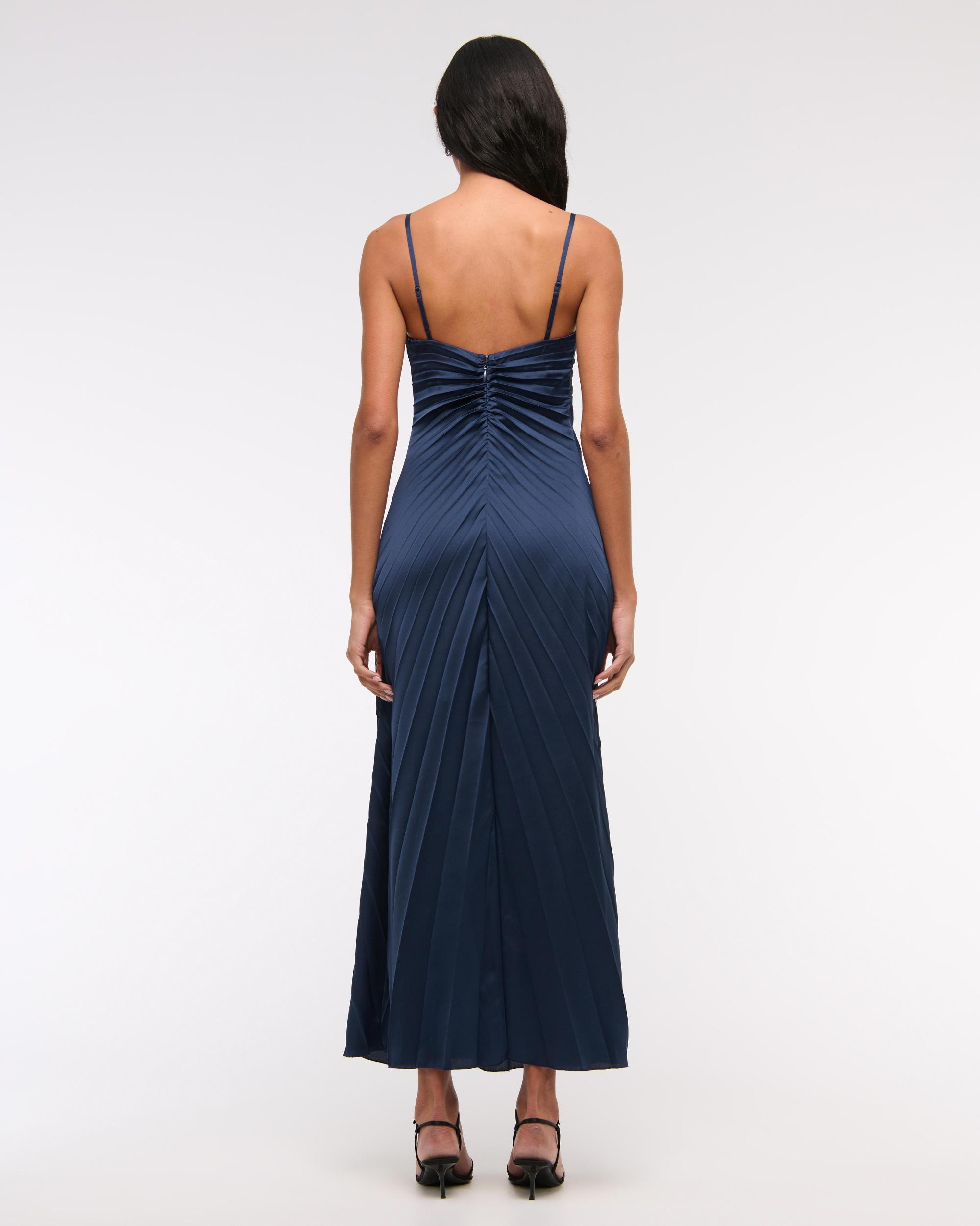 The A&F Giselle Sunburst Pleated Maxi Dress Product Image