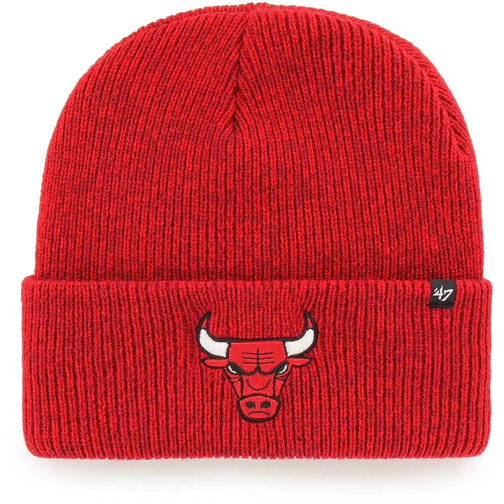 Men's '47 Red Chicago Bulls Brain Freeze Cuffed Knit Hat Product Image