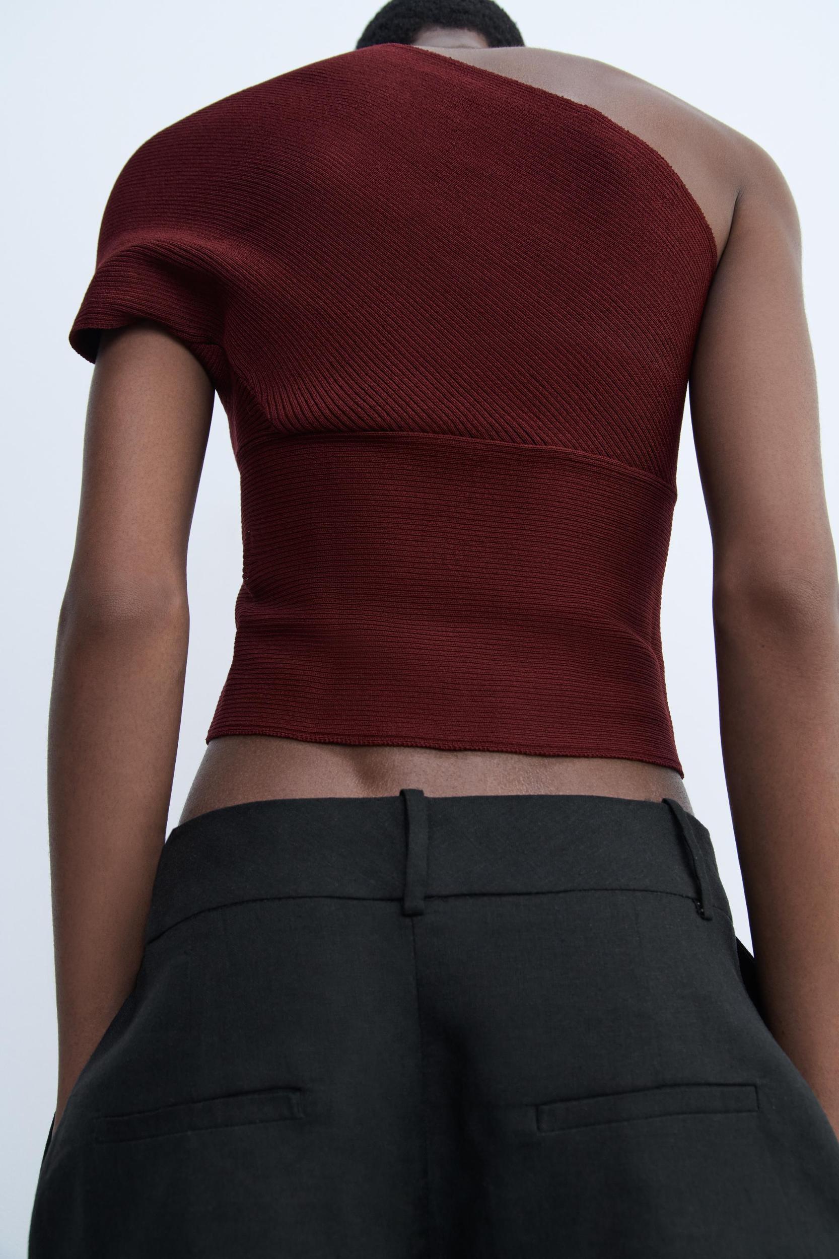 ASYMMETRICAL KNIT TOP Product Image