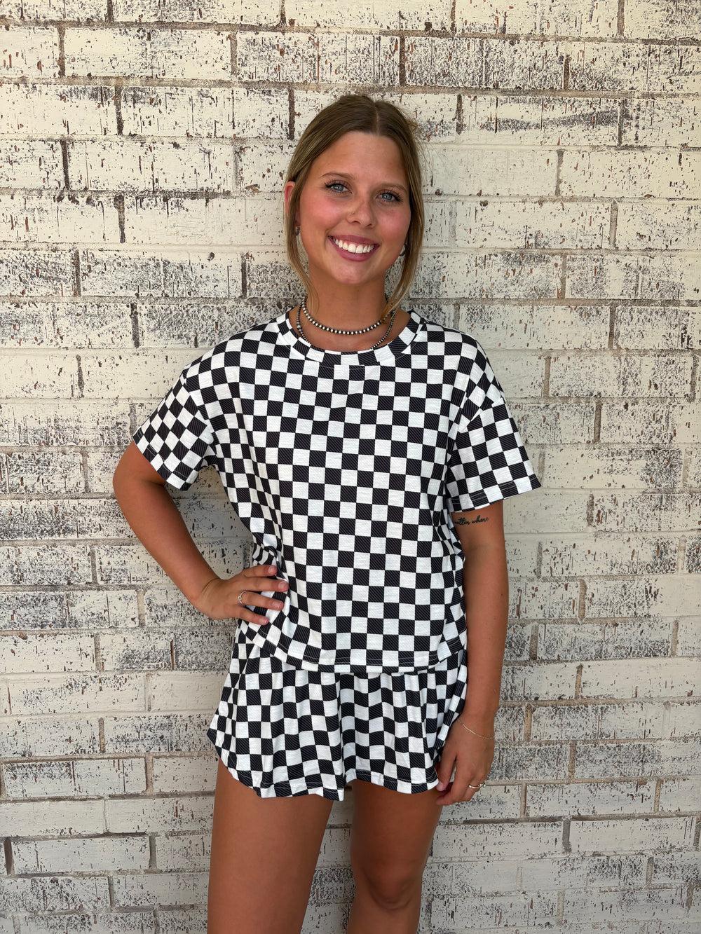 Check Please Skort Set Product Image