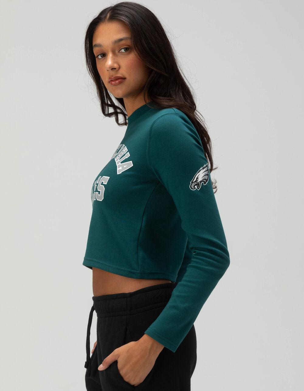 PHILADELPHIA EAGLES Womens Long Sleeve Baby Tee - GREEN Product Image