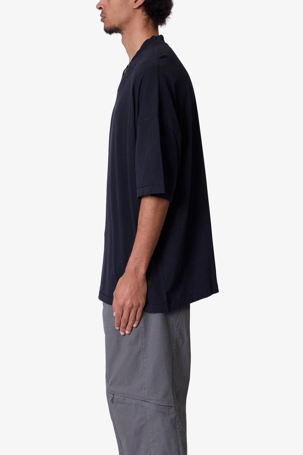 V Neck Tee - Washed Black Product Image