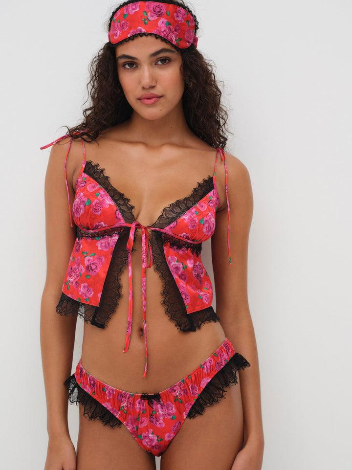 Bellamy Sleep Top & Sleep Mask — Red Product Image