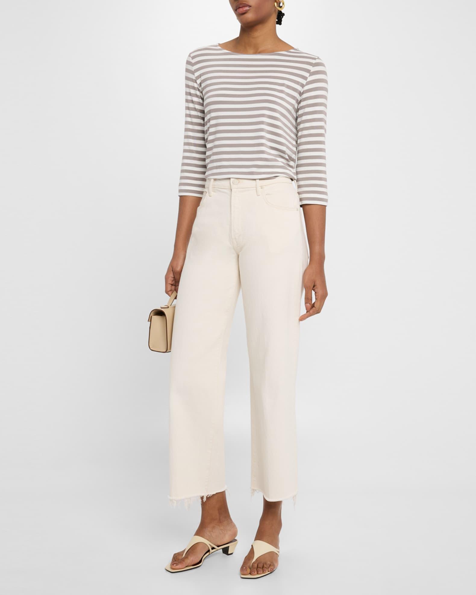 Soft Touch Boatneck Striped Jersey T-Shirt Product Image