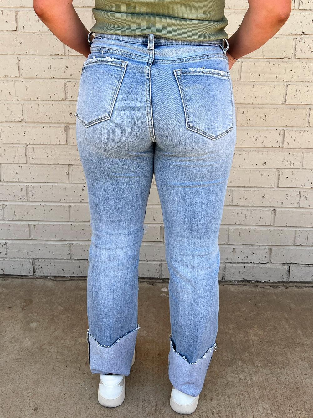 Straight From You Cuffed Jeans Product Image