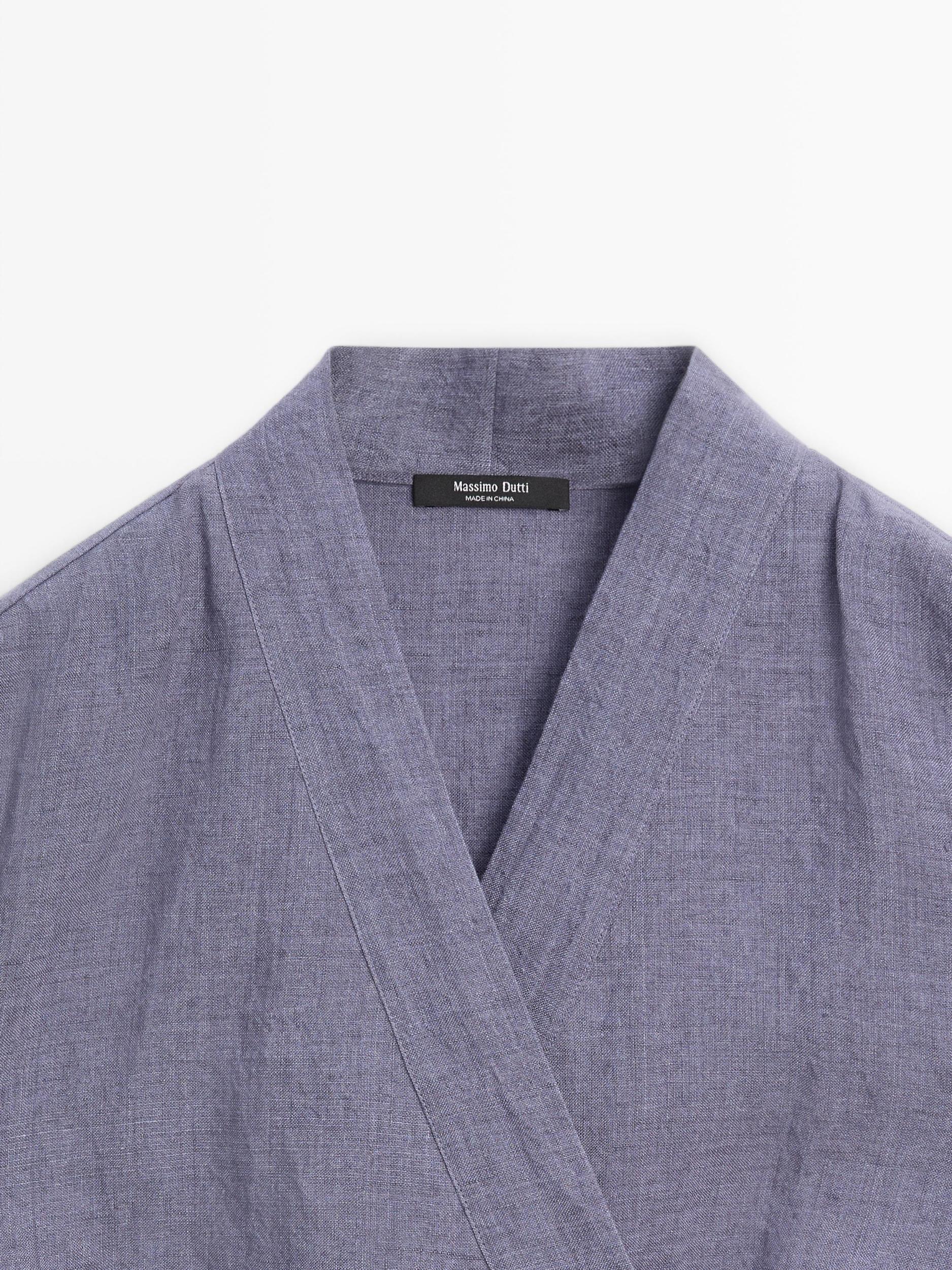 100% linen crossover waistcoat Product Image