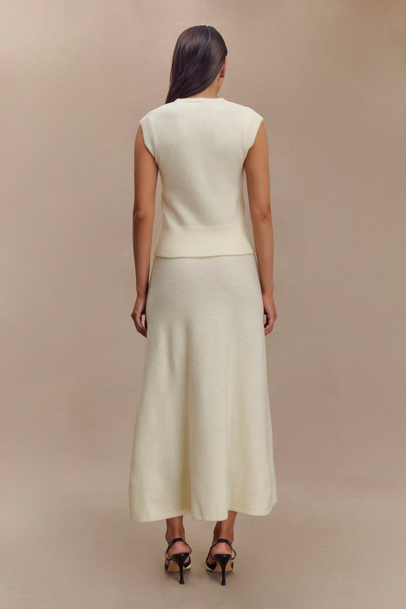 Vivica Knit Maxi Skirt - Ivory Marle Product Image
