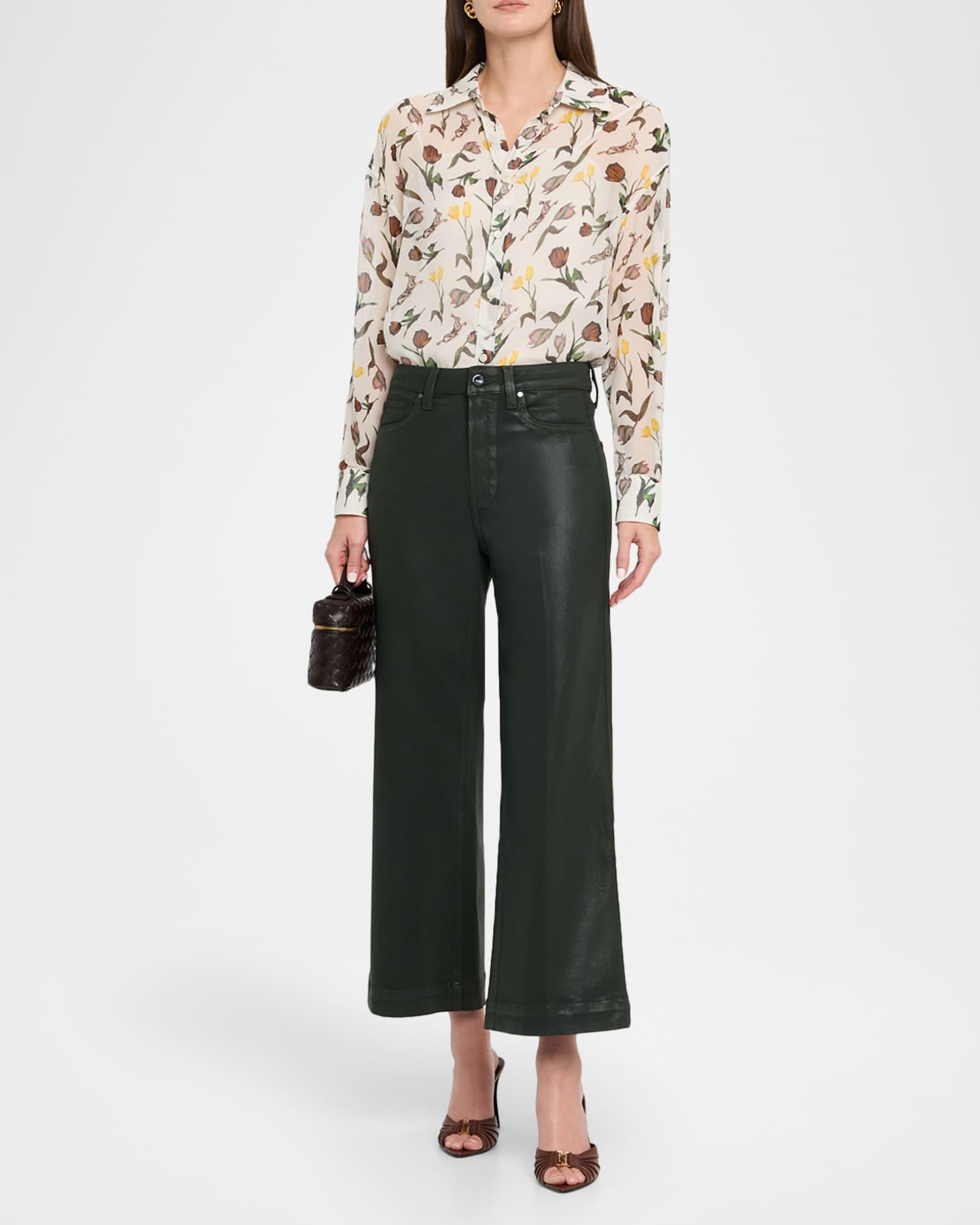 Anessa Coated Wide Ankle Jeans Product Image