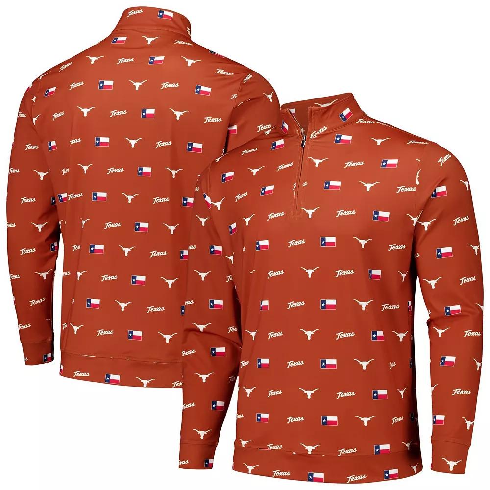 Men's Texas Orange Texas Longhorns Texas Icons Tri-Blend Half-Zip Jacket, Size: XL, Team Product Image