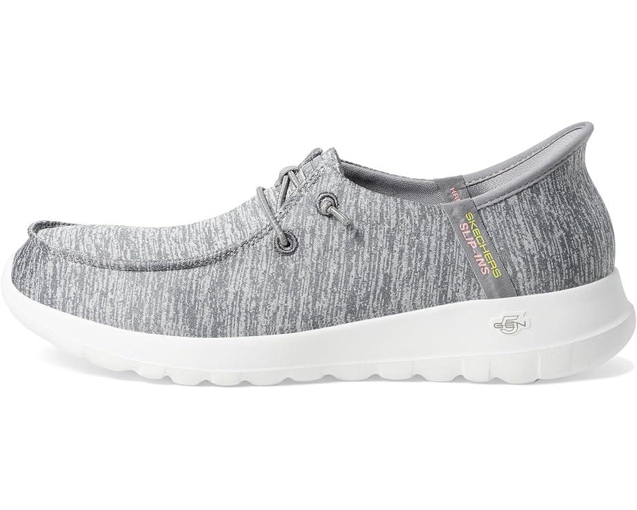 On-The-Go Flex Radiant Striped Metallic Canvas Boat Shoe Product Image