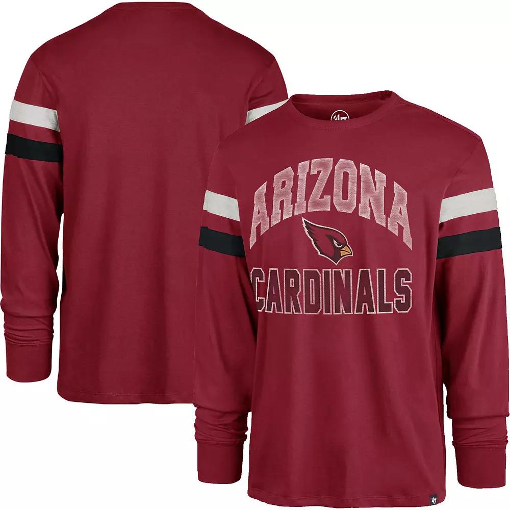 Men's '47 Cardinal Arizona Cardinals Irving Long Sleeve T-Shirt,  Product Image