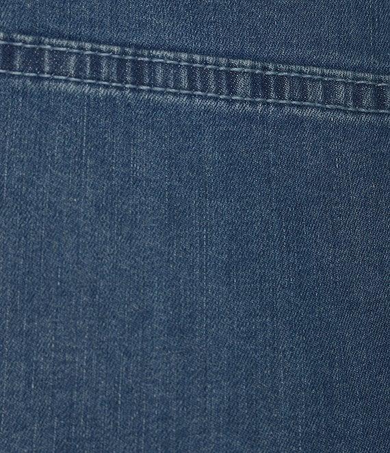 Allison Daley Side Slit Pull-On Stretch Denim Skimmer Capri Pants Product Image