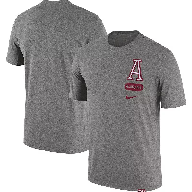 Men's Nike  Heather Gray Alabama Crimson Tide Campus Letterman T-Shirt, Size: Medium, Grey Product Image