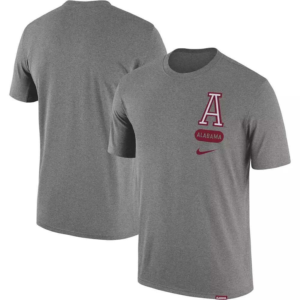Men's Nike  Heather Gray Alabama Crimson Tide Campus Letterman T-Shirt, Size: Medium, Grey Product Image