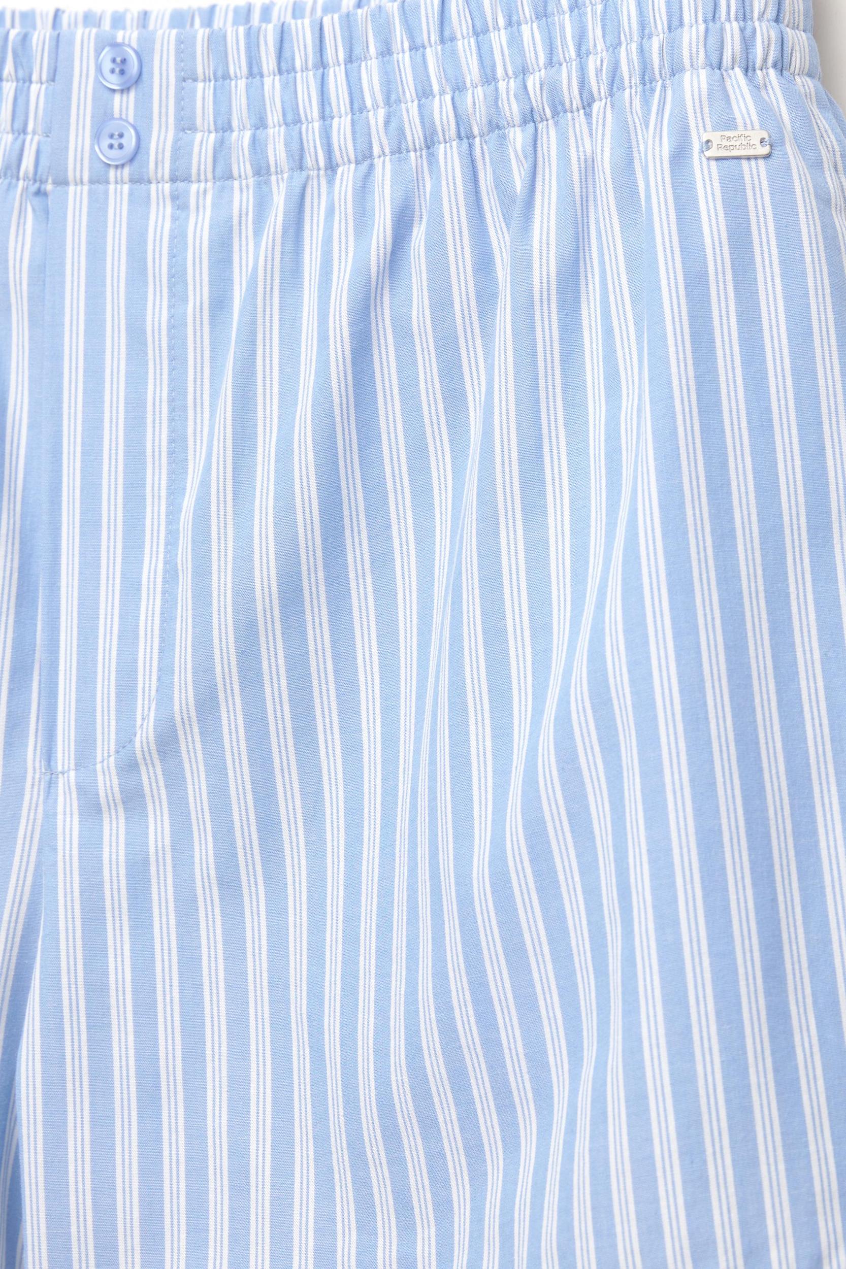Striped poplin shorts Product Image