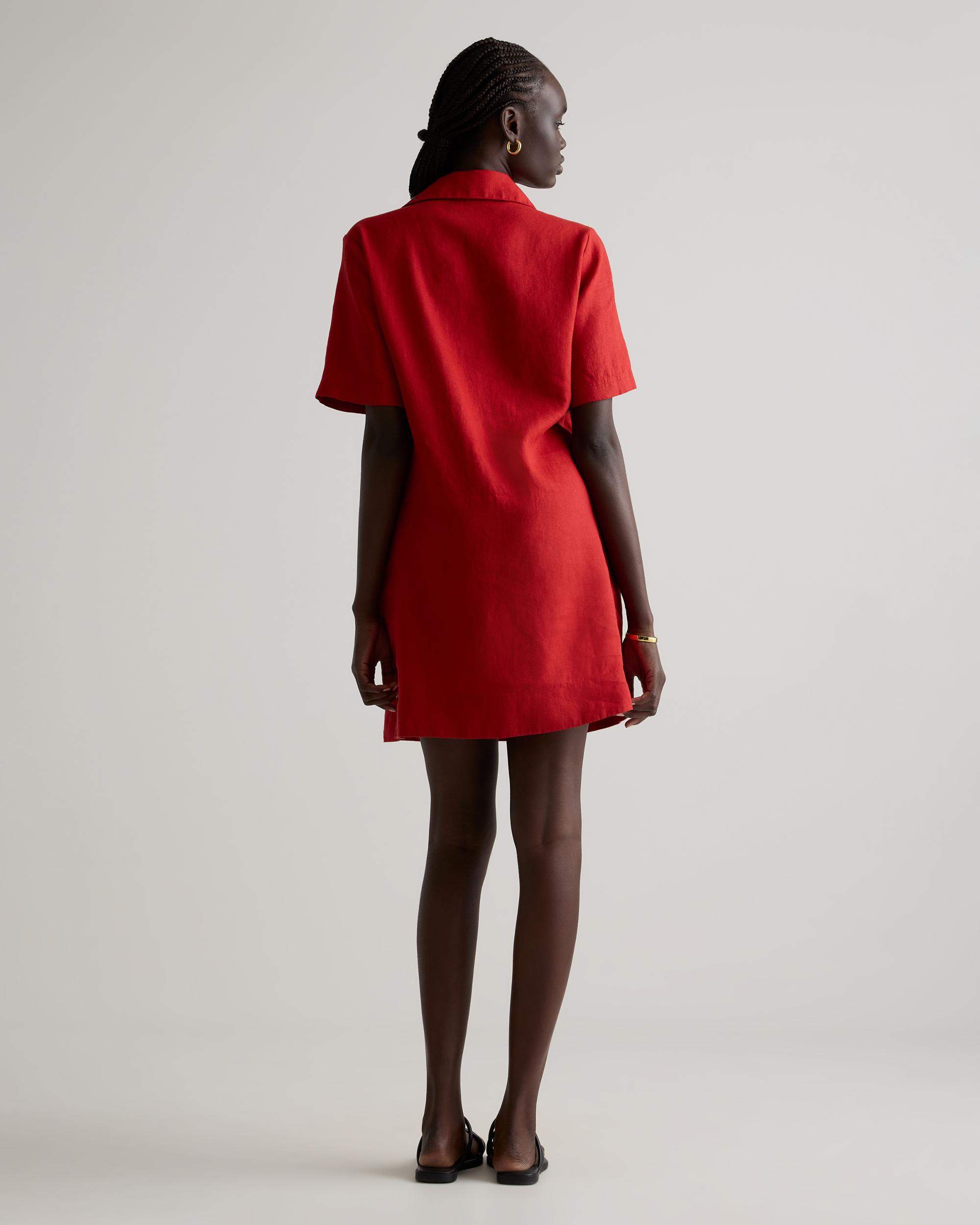 Quince | Women's 100% European Linen Popover Mini Dress Product Image