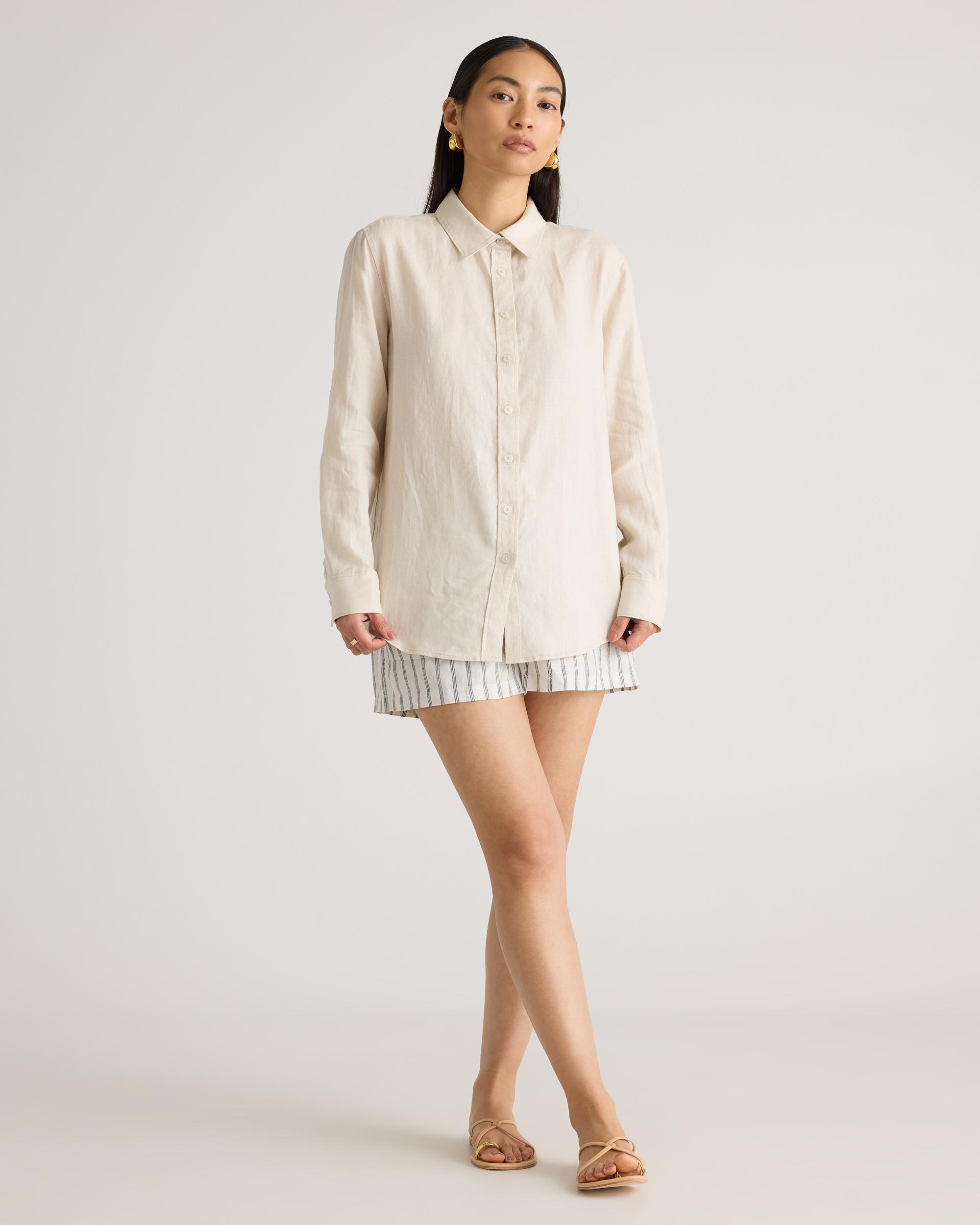 Quince | Women's 100% European Linen Long Sleeve Shirt Product Image