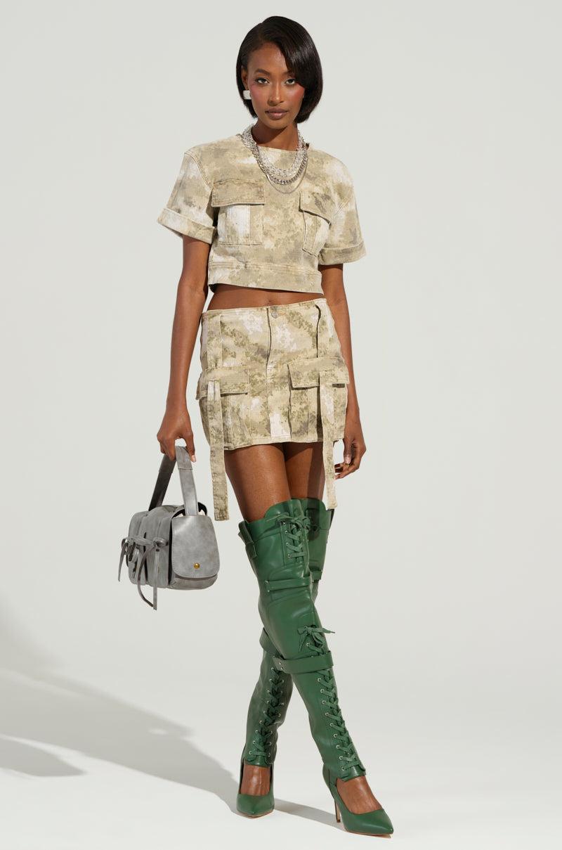 READY FOR WHATEVER CAMO MINI SKIRT Product Image