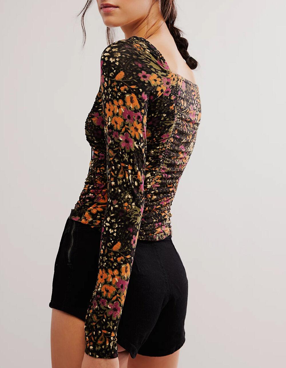 FREE PEOPLE Layer It On Me Womens Long Sleeve Top - BLACK COMBO Product Image