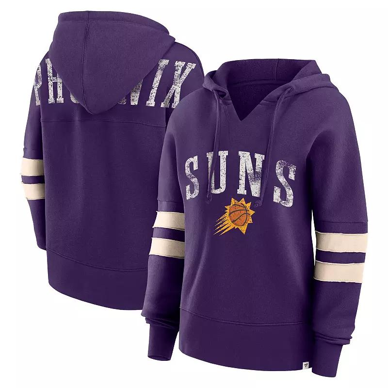 Women's Fanatics Branded Purple Phoenix Suns Bold Move Dolman V-Neck Pullover Hoodie, Size: Small, Phx Purple Product Image