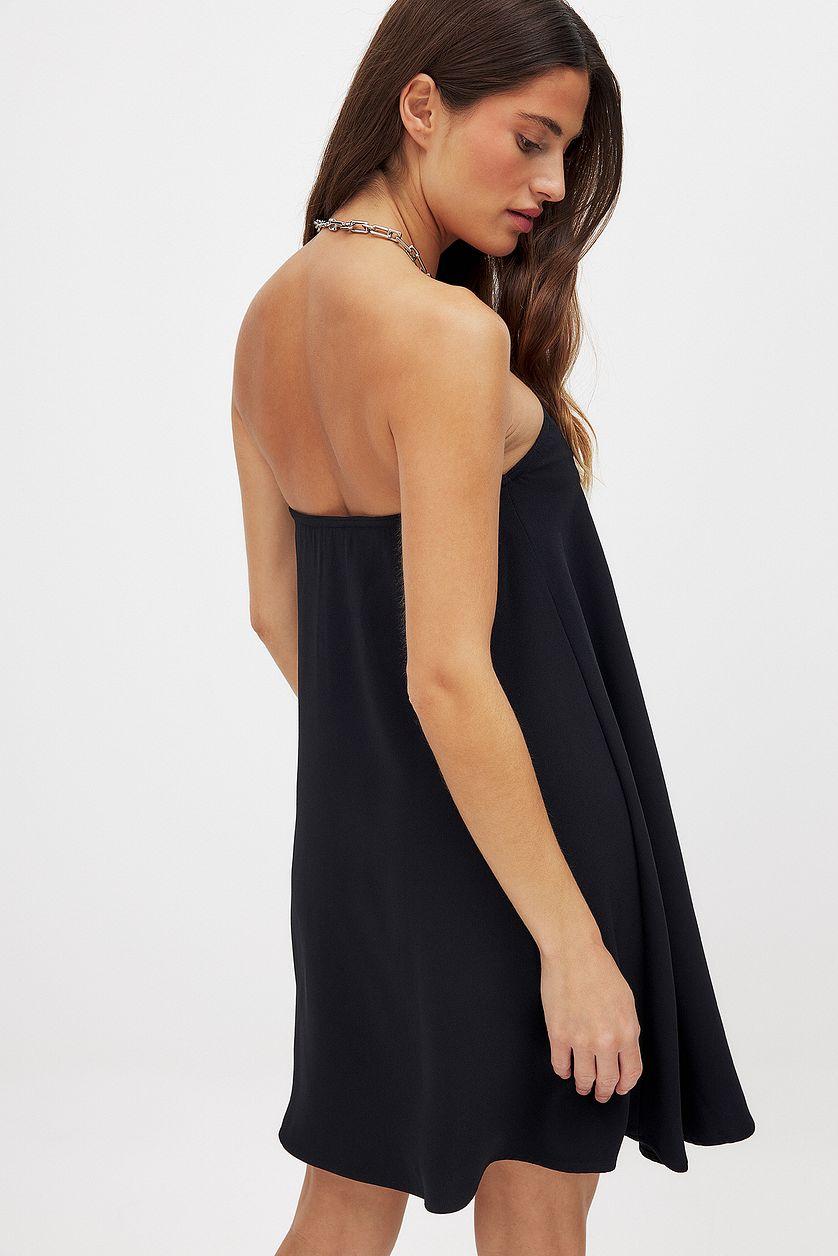 Woven Heart Shaped Mini Dress Product Image