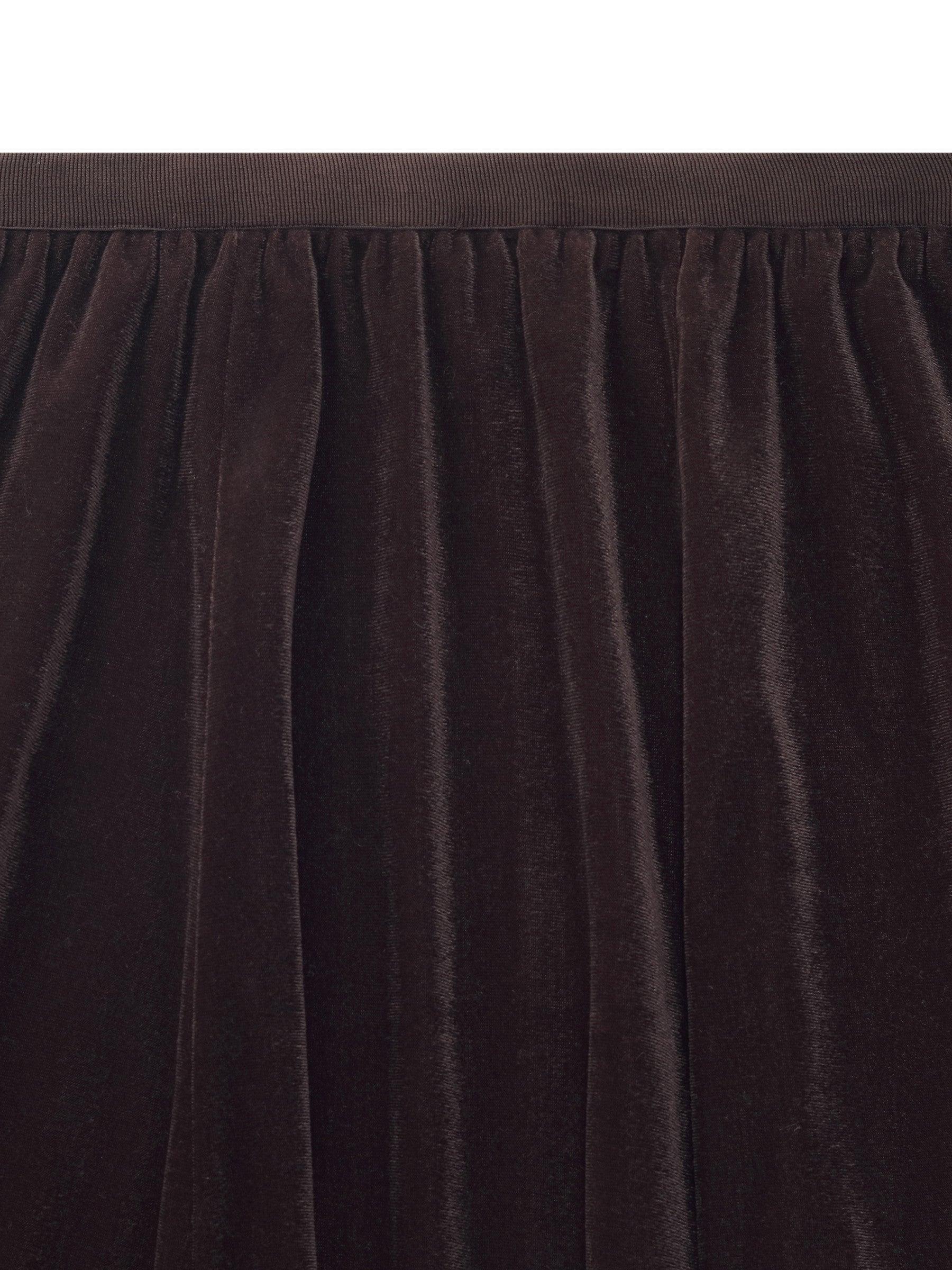 Velvet A-Line Elastic Waist Women Skirt Product Image