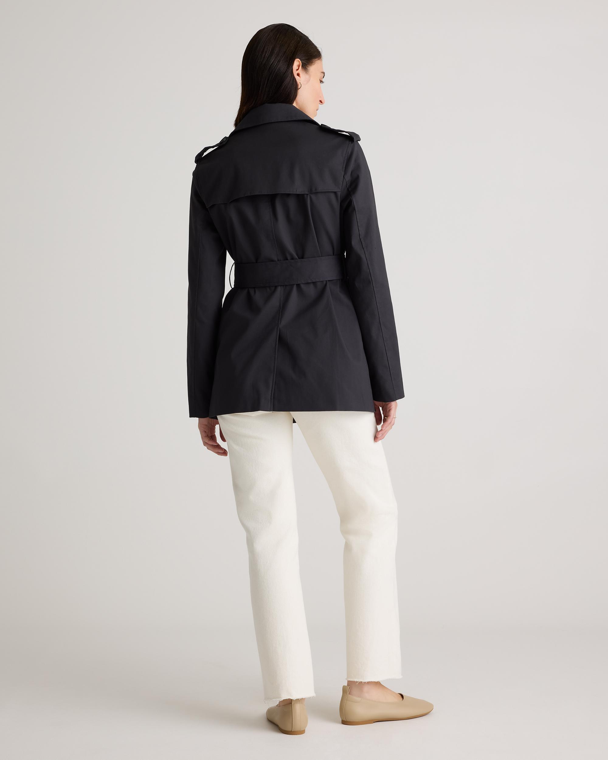 Quince | Women's Comfort Stretch Short Trench Coat Organic Cotton Product Image