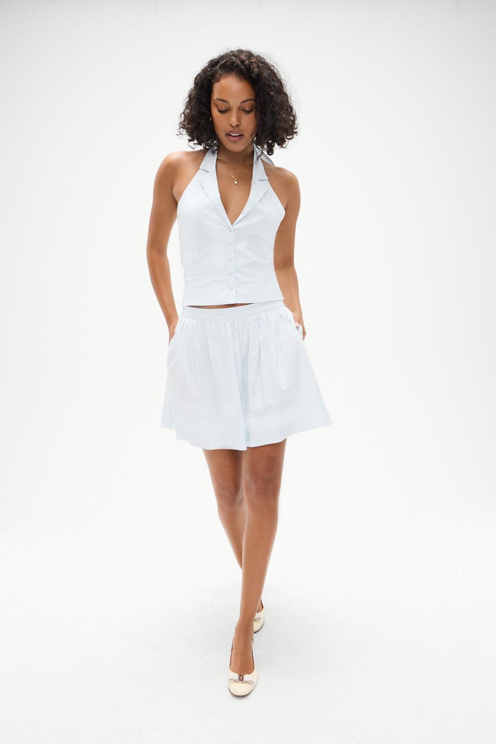 Tory Striped  Skirt - Saltwater Stripe Product Image