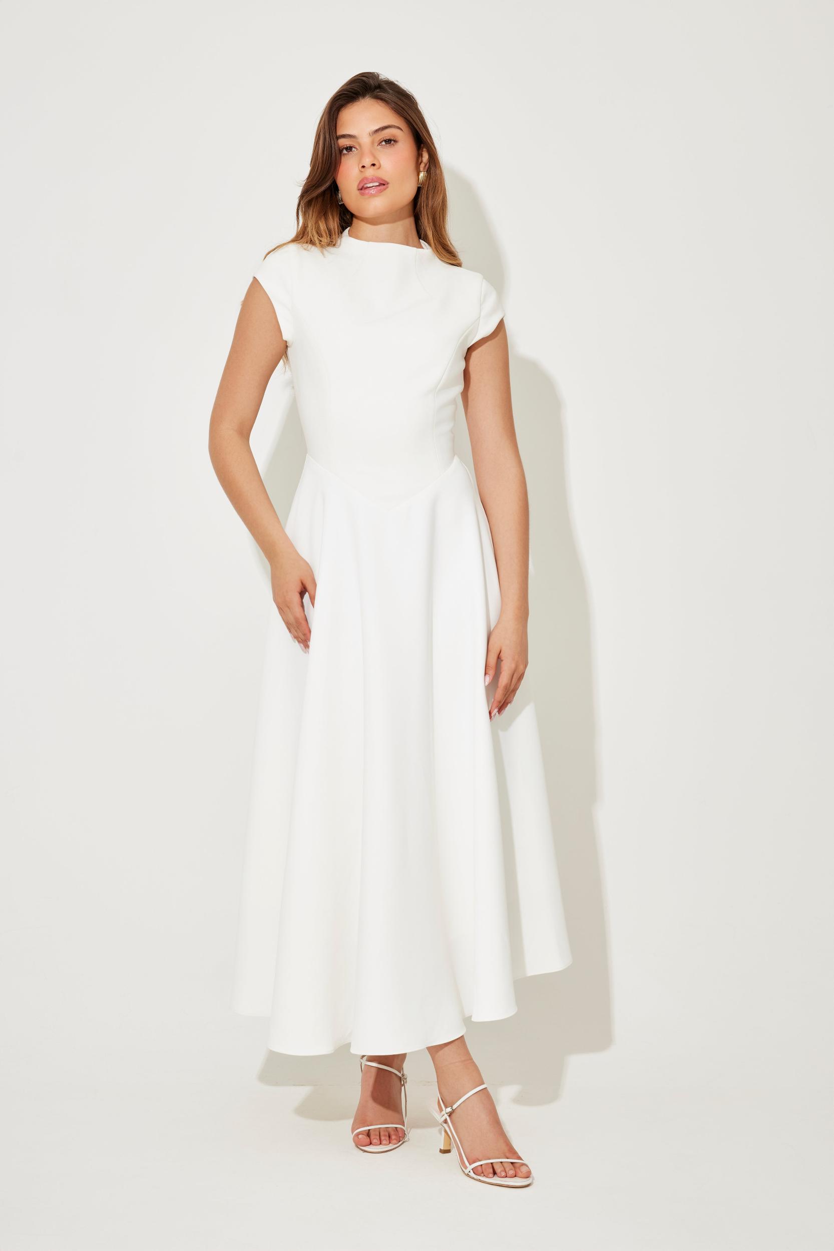 Cap Sleeve Midi Dress Product Image