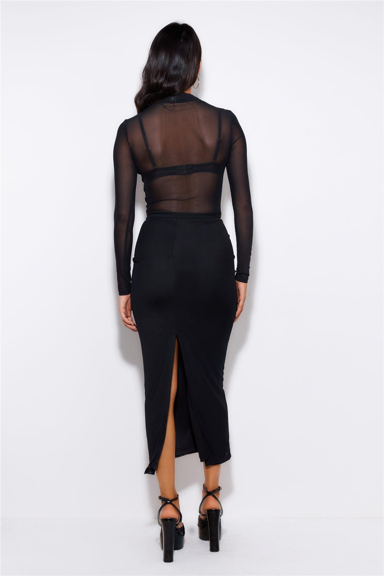 Trends In the City Mesh Top Black Product Image