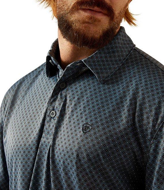 Ariat Allover Micro Diamond Print Short Sleeve Polo Shirt Product Image