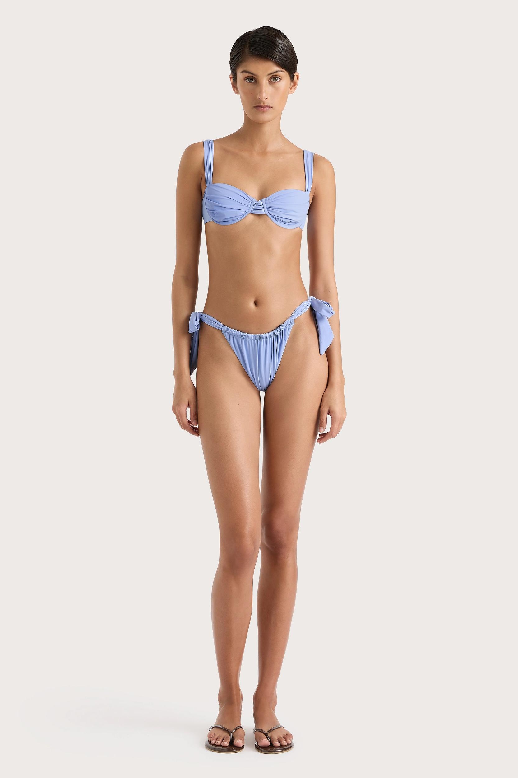 Sol Bikini Top Blue - Final Sale Product Image