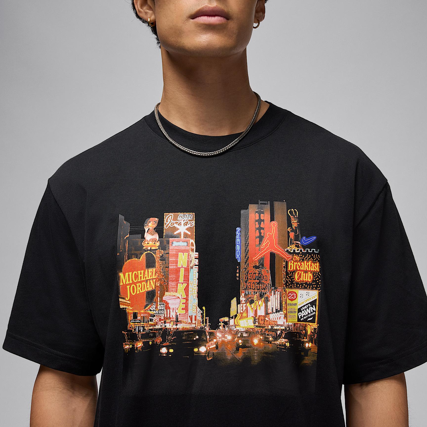 Jordan Mens Jordan NC GOAT Short Sleeve Crew - Mens Black/White Product Image