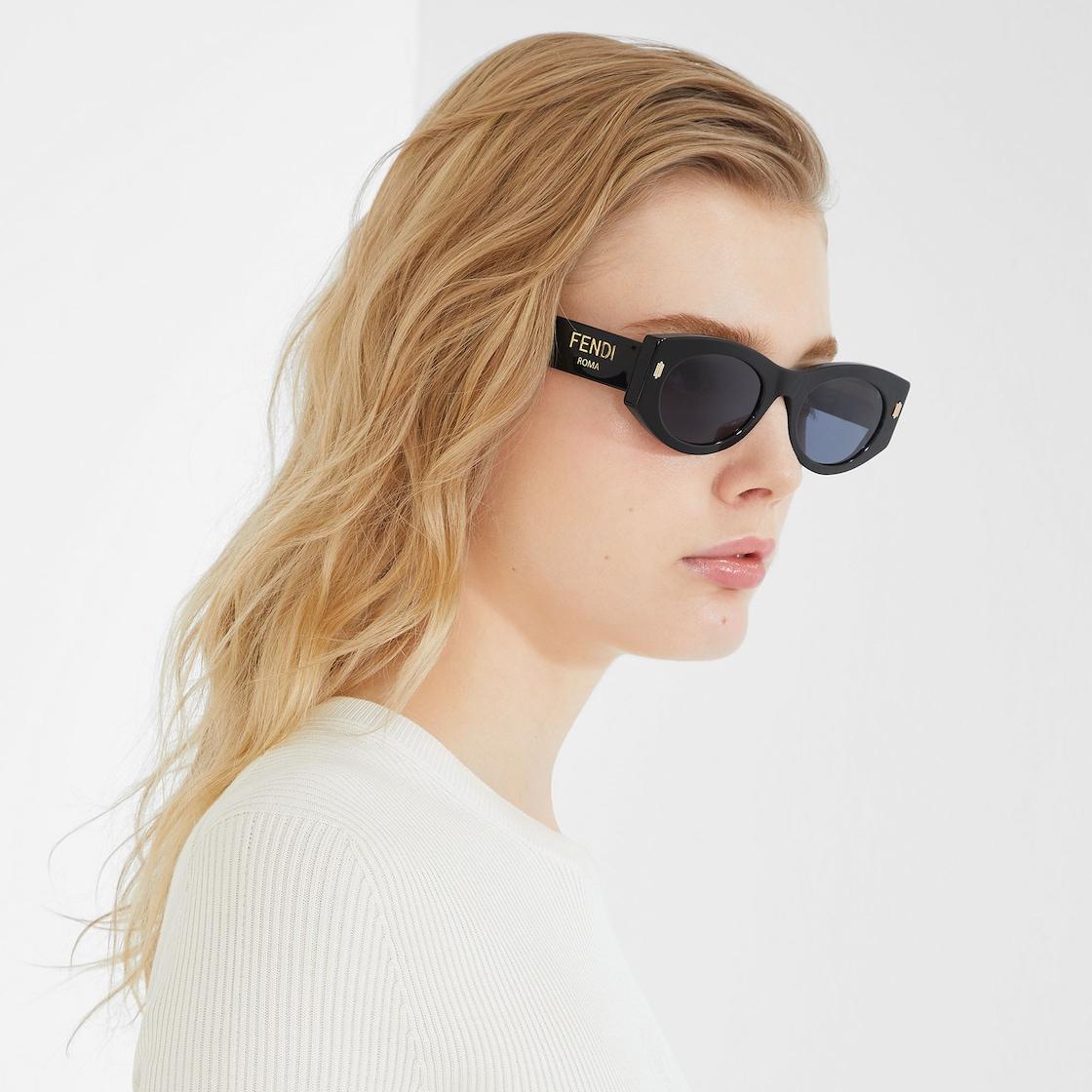 Fendi RomaBlack acetate sunglasses Product Image