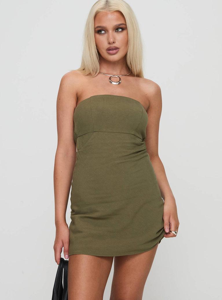Yahir Mini Dress Sage Product Image