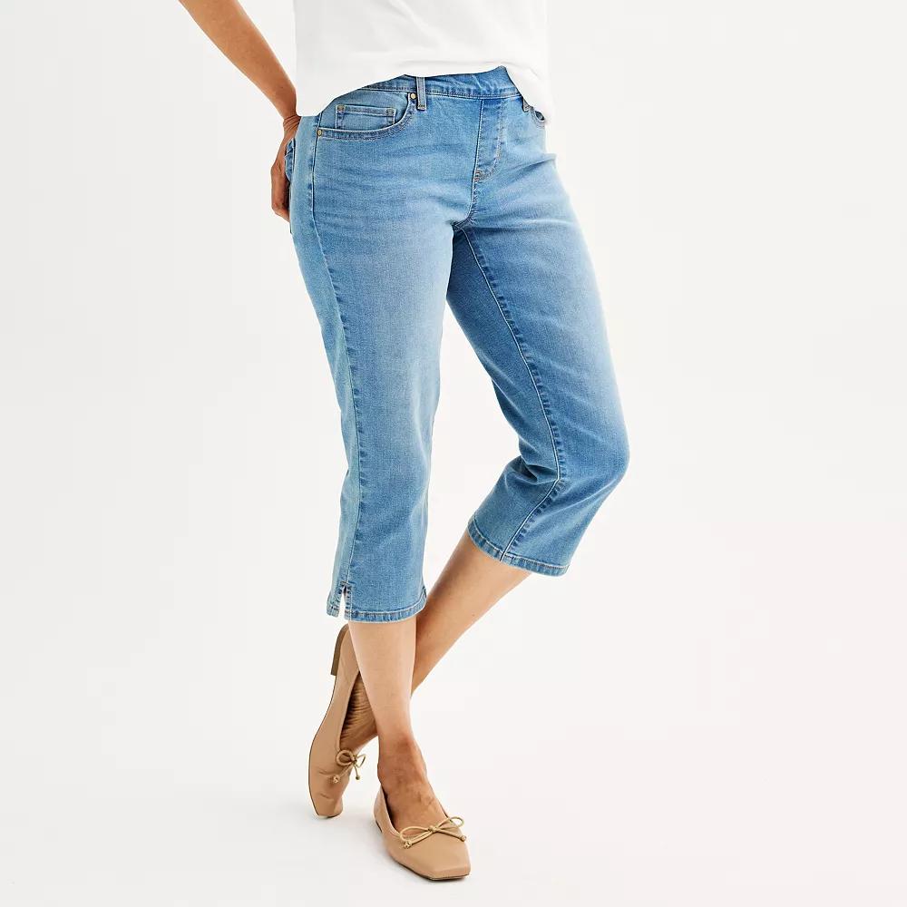 Women's Croft & Barrow® Modern Pull-On Denim Capris,  Product Image