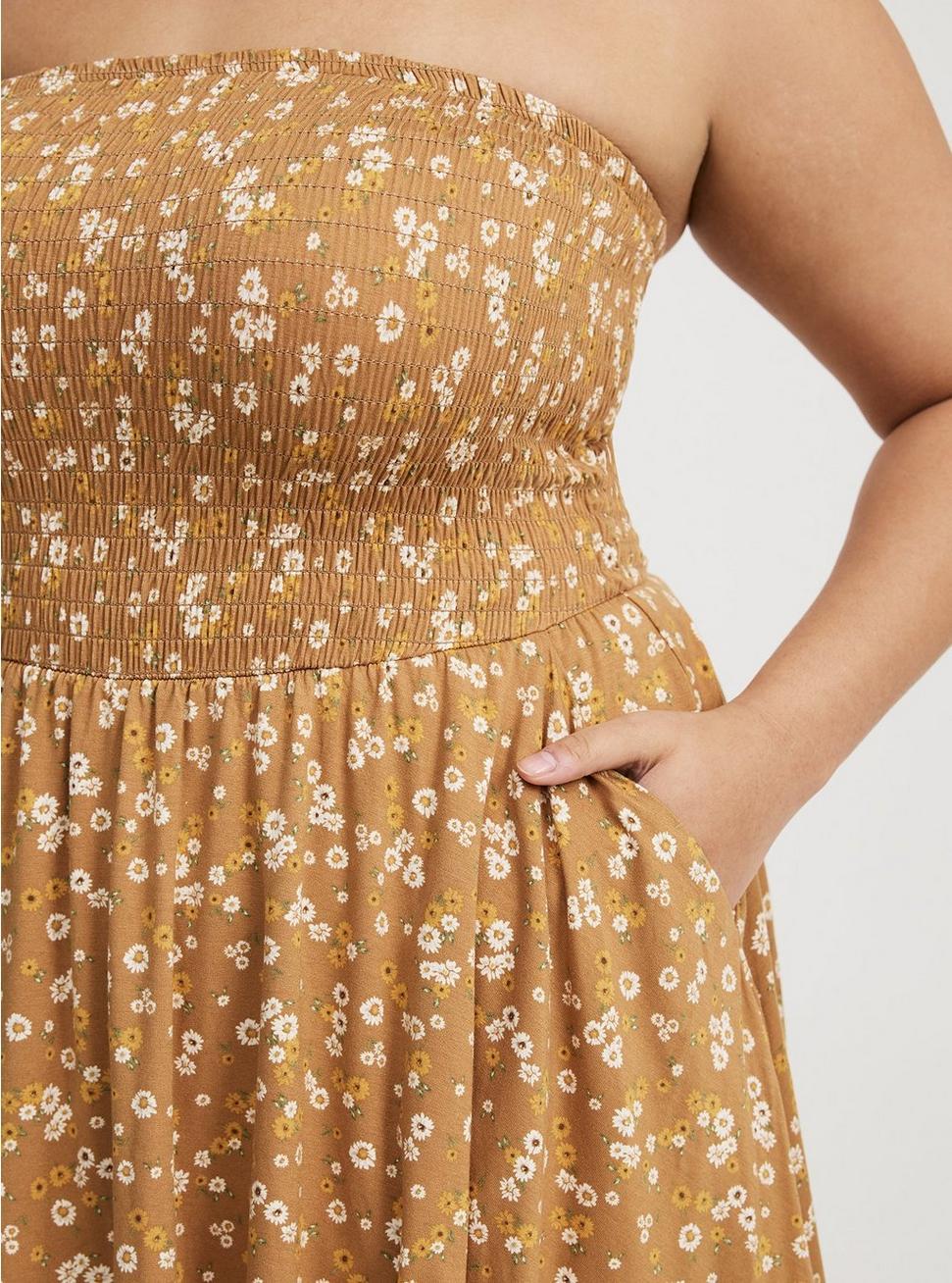 Crinkle Knit Smocked Tube Romper Product Image