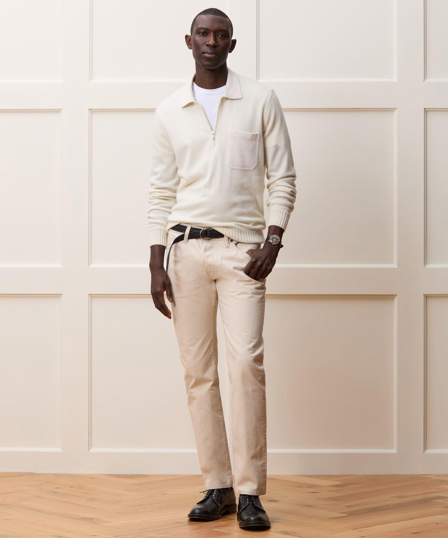 Italian Cashmere Half-Zip Sweater Polo Product Image