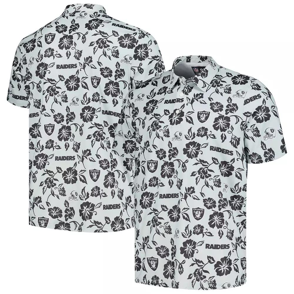 Men's Reyn Spooner Silver Las Vegas Raiders Pua Performance Polo, Size: 3XL, Lvr Silver Product Image