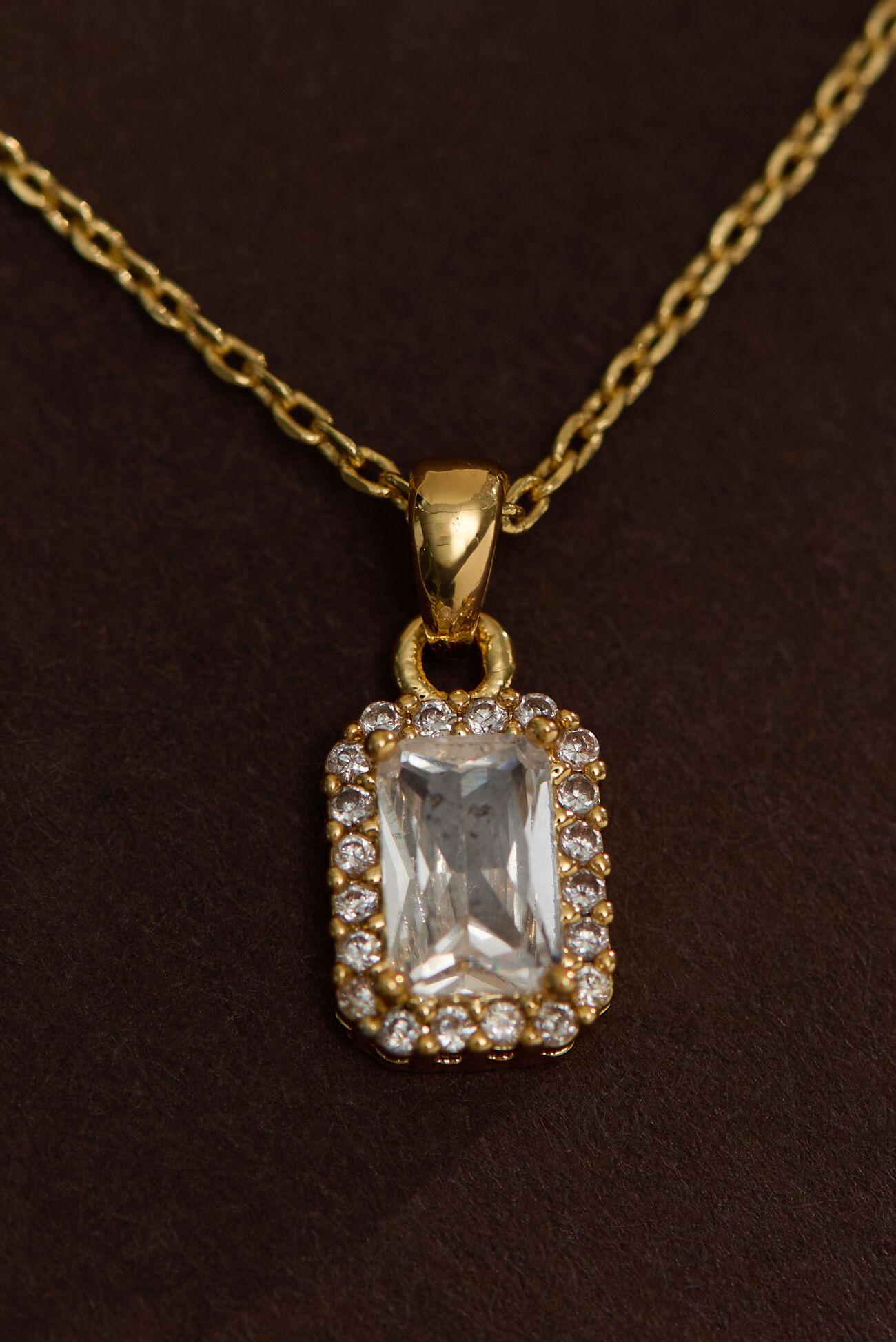 18K Gold Radiant Charm Necklace Product Image