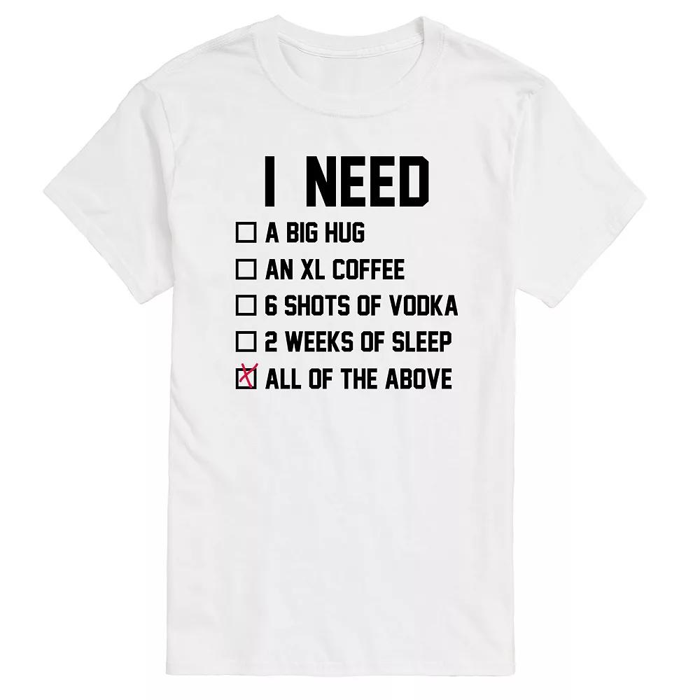 Big & Tall I Need All Of The Above Graphic Tee, Men's,  Product Image