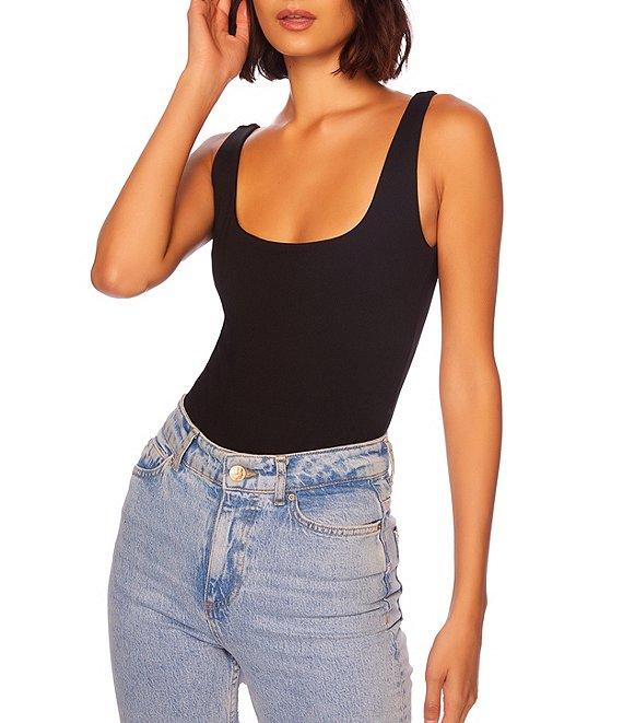 Susana Monaco Signature Stretch Knit Low Open Back Tank Bodysuit Product Image